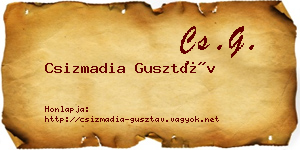 Csizmadia Gusztáv névjegykártya