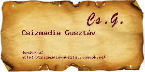 Csizmadia Gusztáv névjegykártya