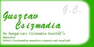 gusztav csizmadia business card